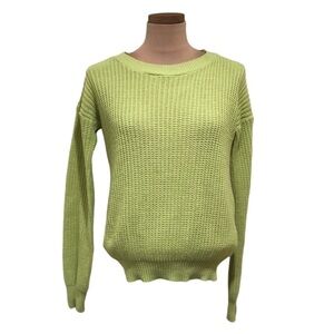 Boohoo Sweater Size Small Chartreuse Green Pullover